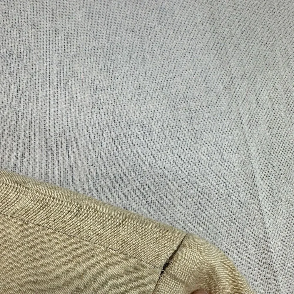 John W Nordstrom Linen Sport Coat Blazer Beige Tan 3 Button Italy Fabric Mens 42